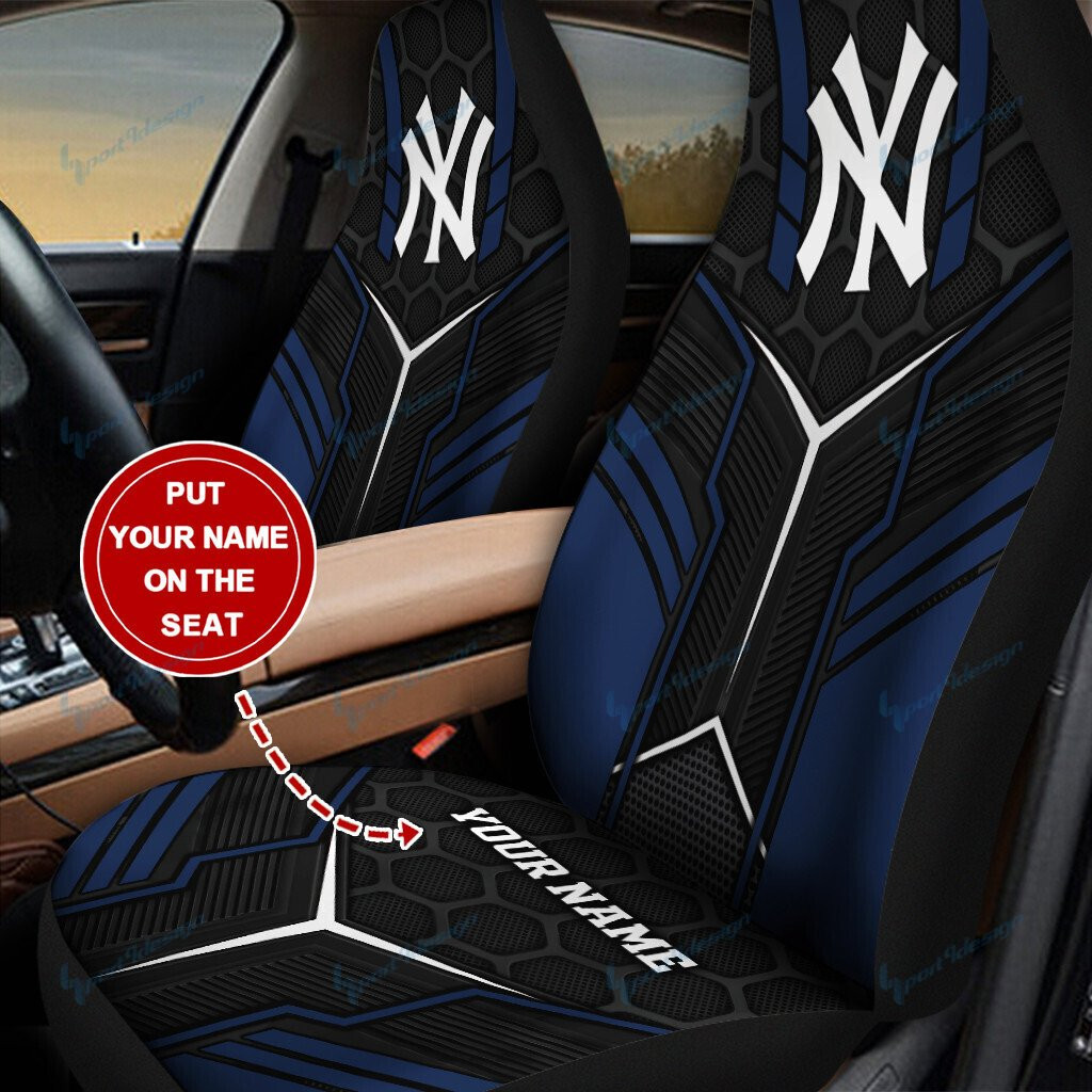 New York Yankees Personalized Car Seat Covers BG65 - Famjoys New York Yankees Personalized Car Seat Covers BG65 - Famjoys