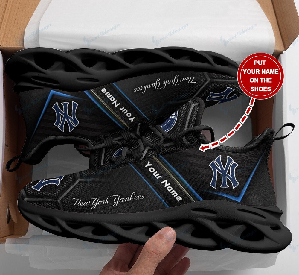 New York Yankees Personalized Max Soul YZ Running Sneakers 268 - Famjoys New York Yankees Personalized Max Soul YZ Running Sneakers 268 - Famjoys