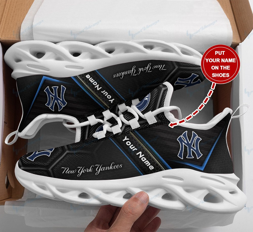 New York Yankees Personalized Max Soul YZ Running Sneakers 268 - Famjoys New York Yankees Personalized Max Soul YZ Running Sneakers 268 - Famjoys