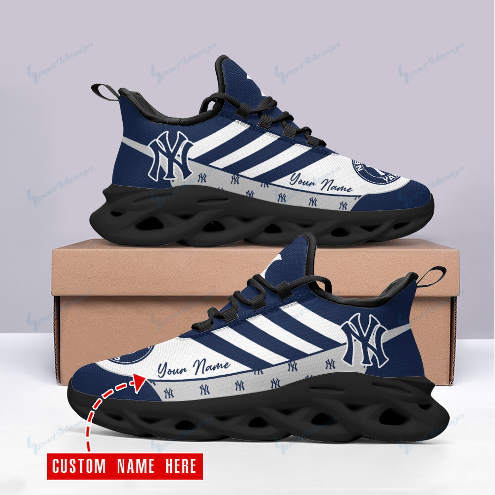 New York Yankees Personalized Running Sneakers Bb381 - Famjoys New York Yankees Personalized Running Sneakers Bb381 - Famjoys