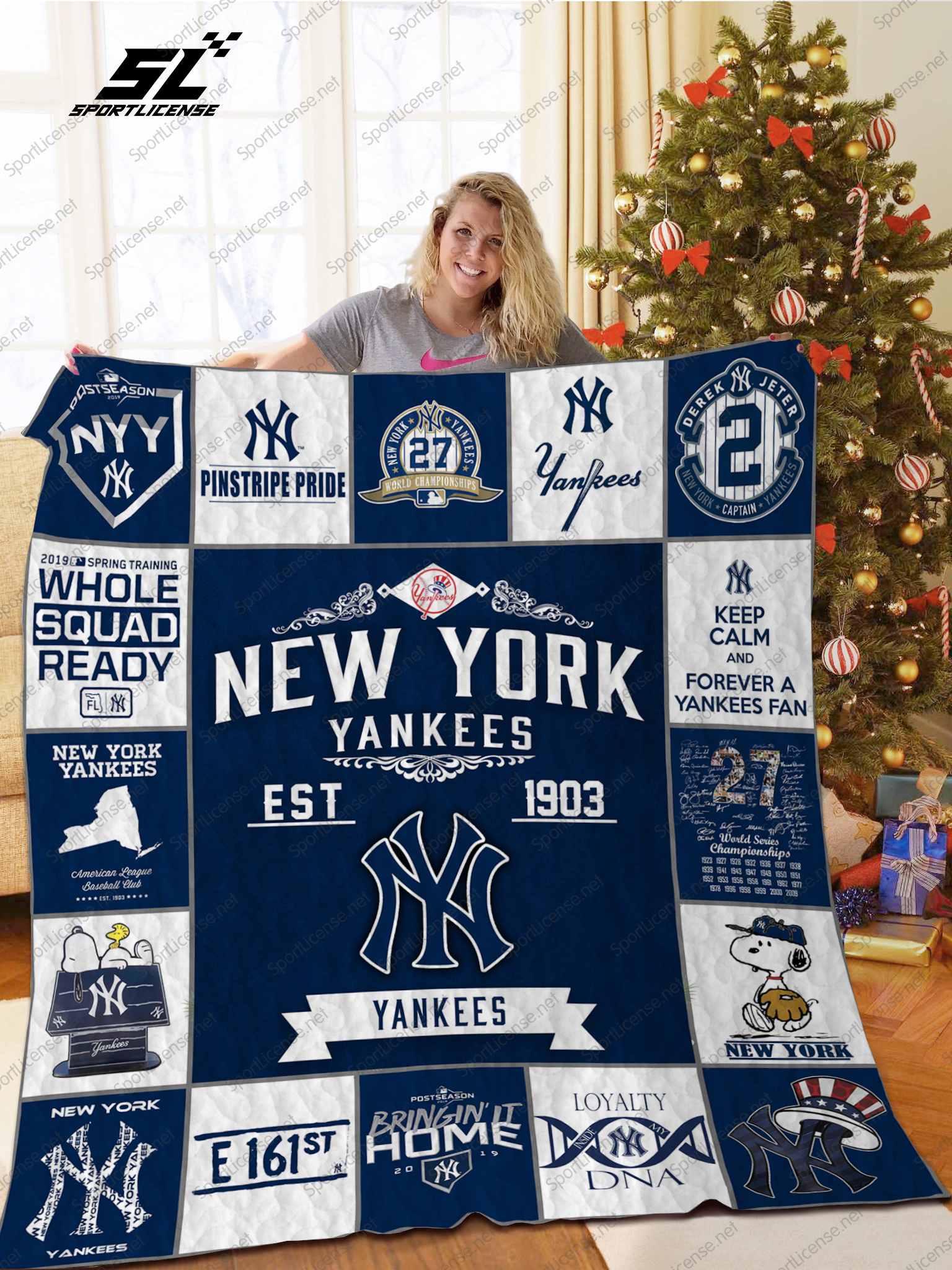 New York Yankees Quilt Blanket Ver 04 - Famjoys New York Yankees Quilt Blanket Ver 04 - Famjoys