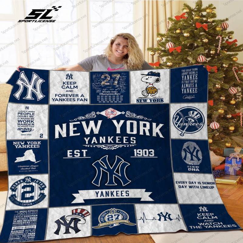 New York Yankees Quilt Blanket ver 17 - Famjoys New York Yankees Quilt Blanket ver 17 - Famjoys
