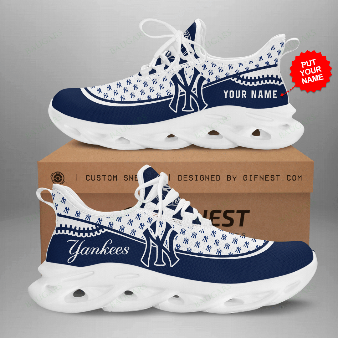 New York Yankees Running Sneakers Art 568 - Famjoys New York Yankees Running Sneakers Art 568 - Famjoys