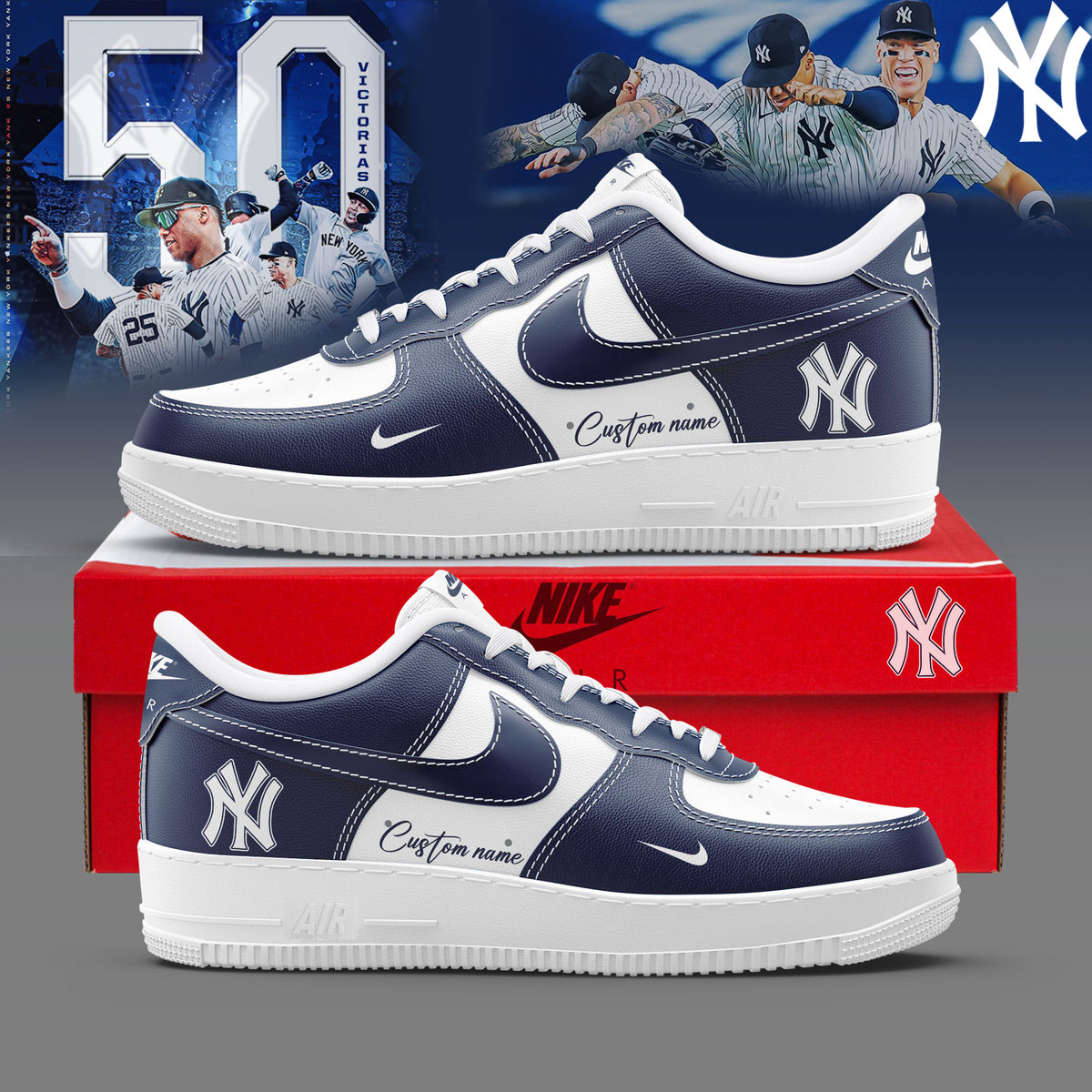 New York Yankees Sneakers For Fans Shoes SP28032402ID10DS10 - Famjoys New York Yankees Sneakers For Fans Shoes SP28032402ID10DS10 - Famjoys