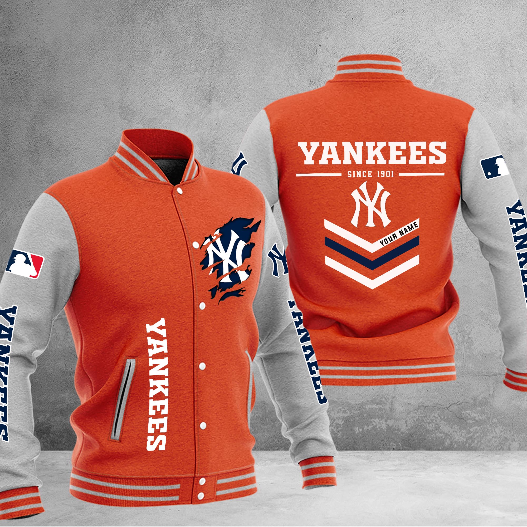 New York Yankees Varsity Baseball Jacket - Famjoys New York Yankees Varsity Baseball Jacket - Famjoys