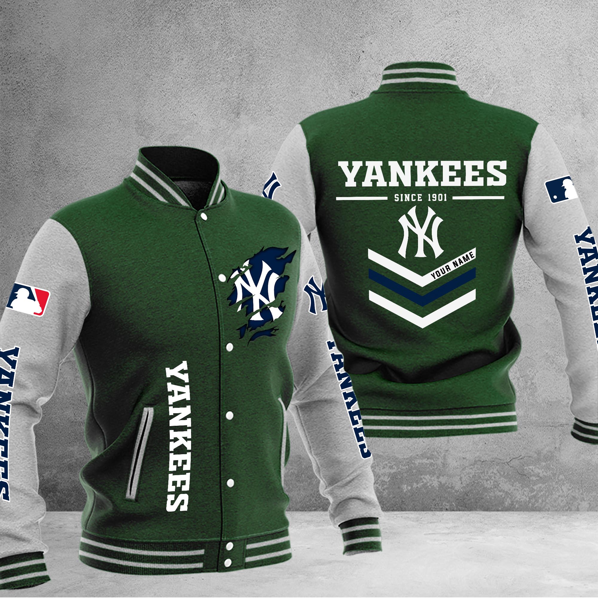 New York Yankees Varsity Baseball Jacket - Famjoys New York Yankees Varsity Baseball Jacket - Famjoys