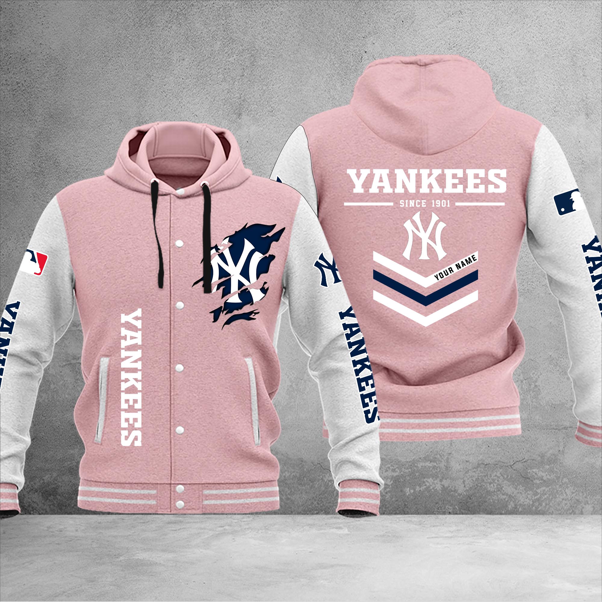 New York Yankees Varsity Baseball Jacket - Famjoys New York Yankees Varsity Baseball Jacket - Famjoys