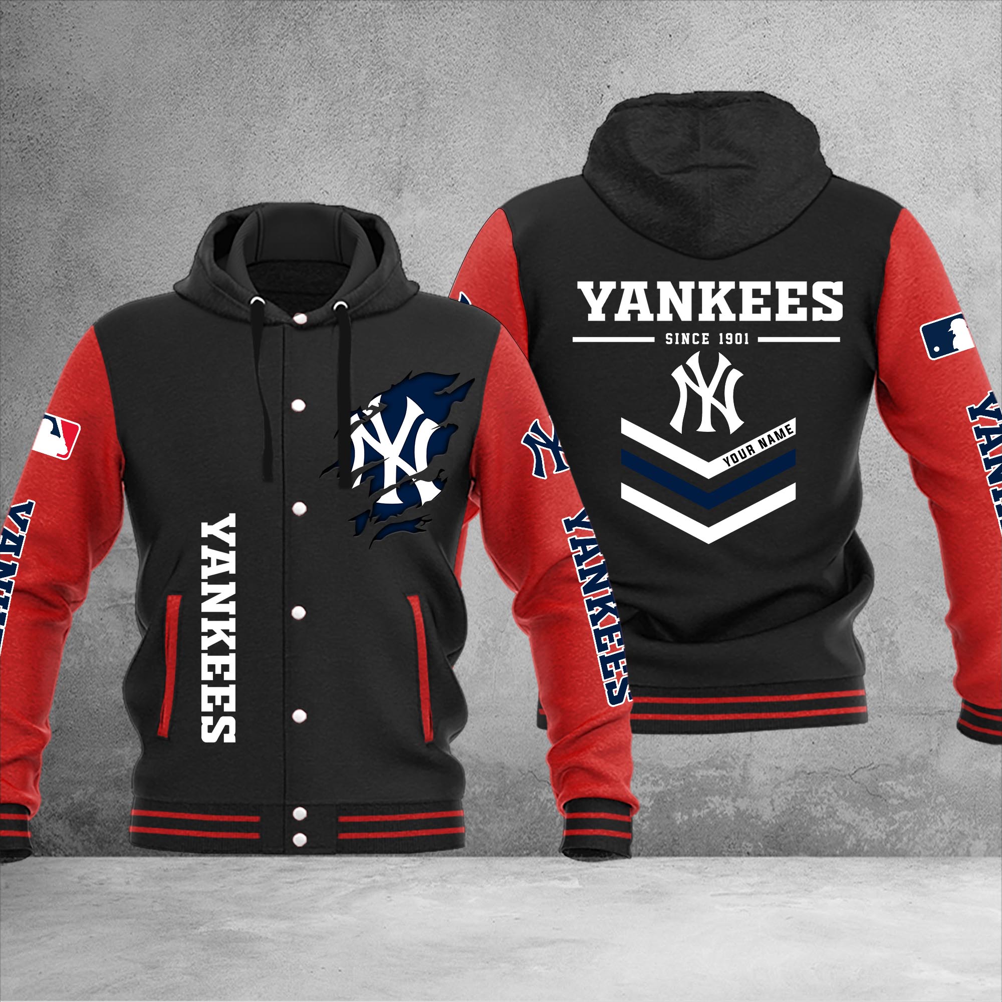New York Yankees Varsity Baseball Jacket - Famjoys New York Yankees Varsity Baseball Jacket - Famjoys