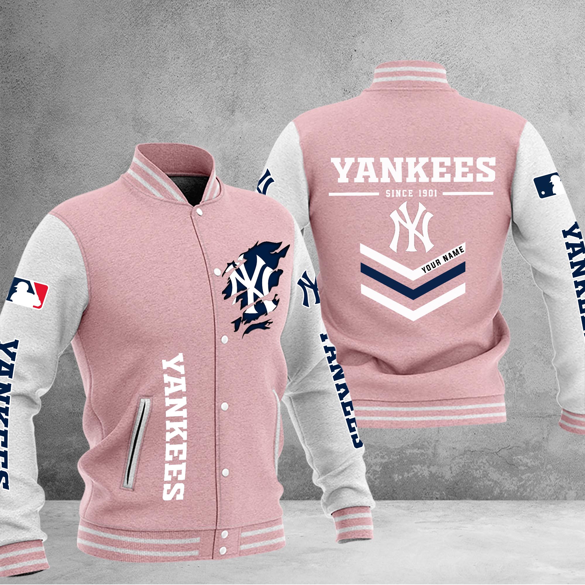 New York Yankees Varsity Baseball Jacket - Famjoys New York Yankees Varsity Baseball Jacket - Famjoys