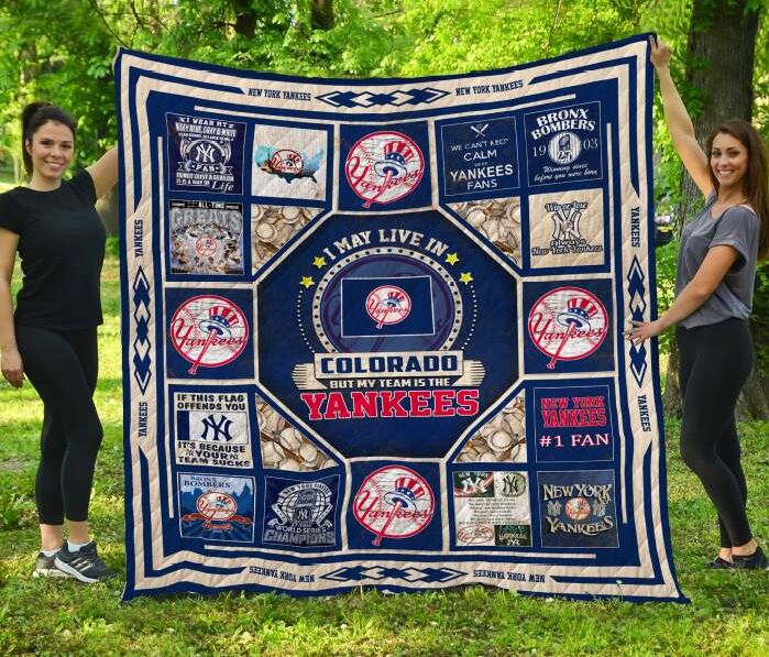 New York Yankeescolorado 3D Quilt Blanket, Fleece Blanket - Famjoys New York Yankeescolorado 3D Quilt Blanket, Fleece Blanket - Famjoys