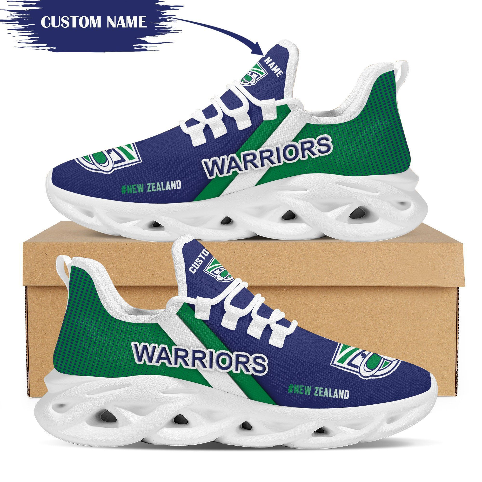 New Zealand Warriors Custom Personalized Max Soul Sneakers Shoes - Famjoys New Zealand Warriors Custom Personalized Max Soul Sneakers Shoes - Famjoys