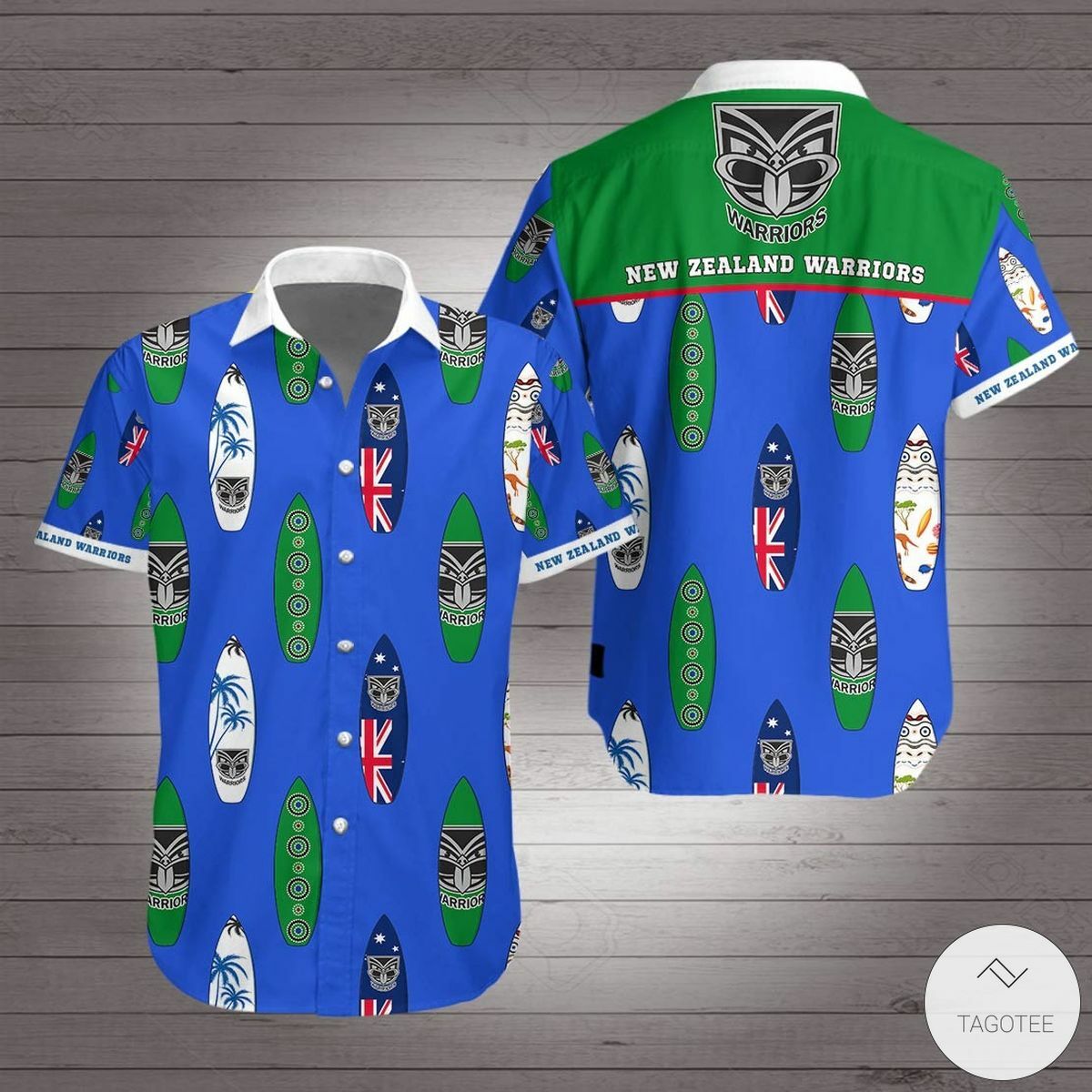 New Zealand Warriors Hawaiian Shirt - Famjoys New Zealand Warriors Hawaiian Shirt - Famjoys