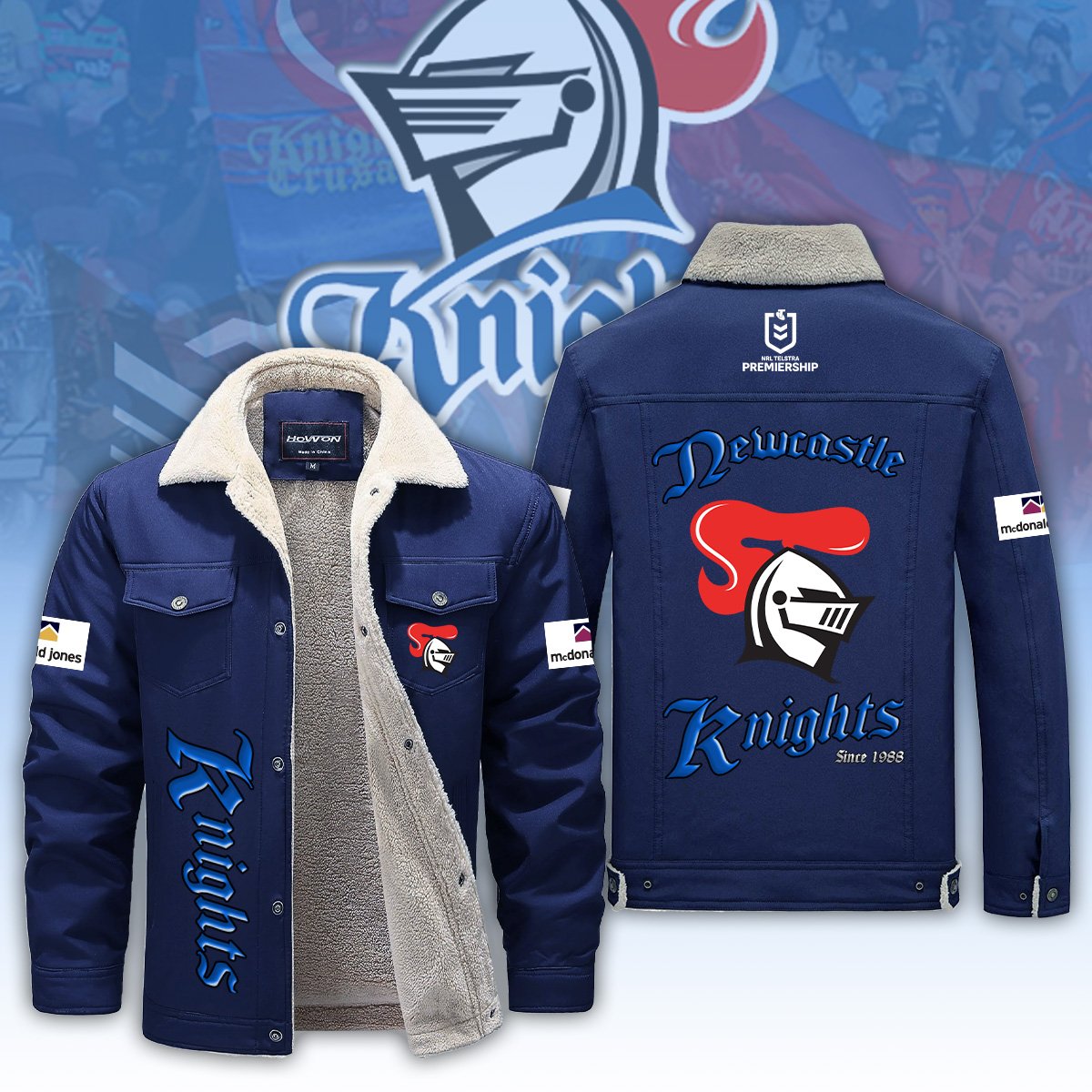 Newcastle Knights Fleece Casual Jacket - Famjoys Newcastle Knights Fleece Casual Jacket - Famjoys