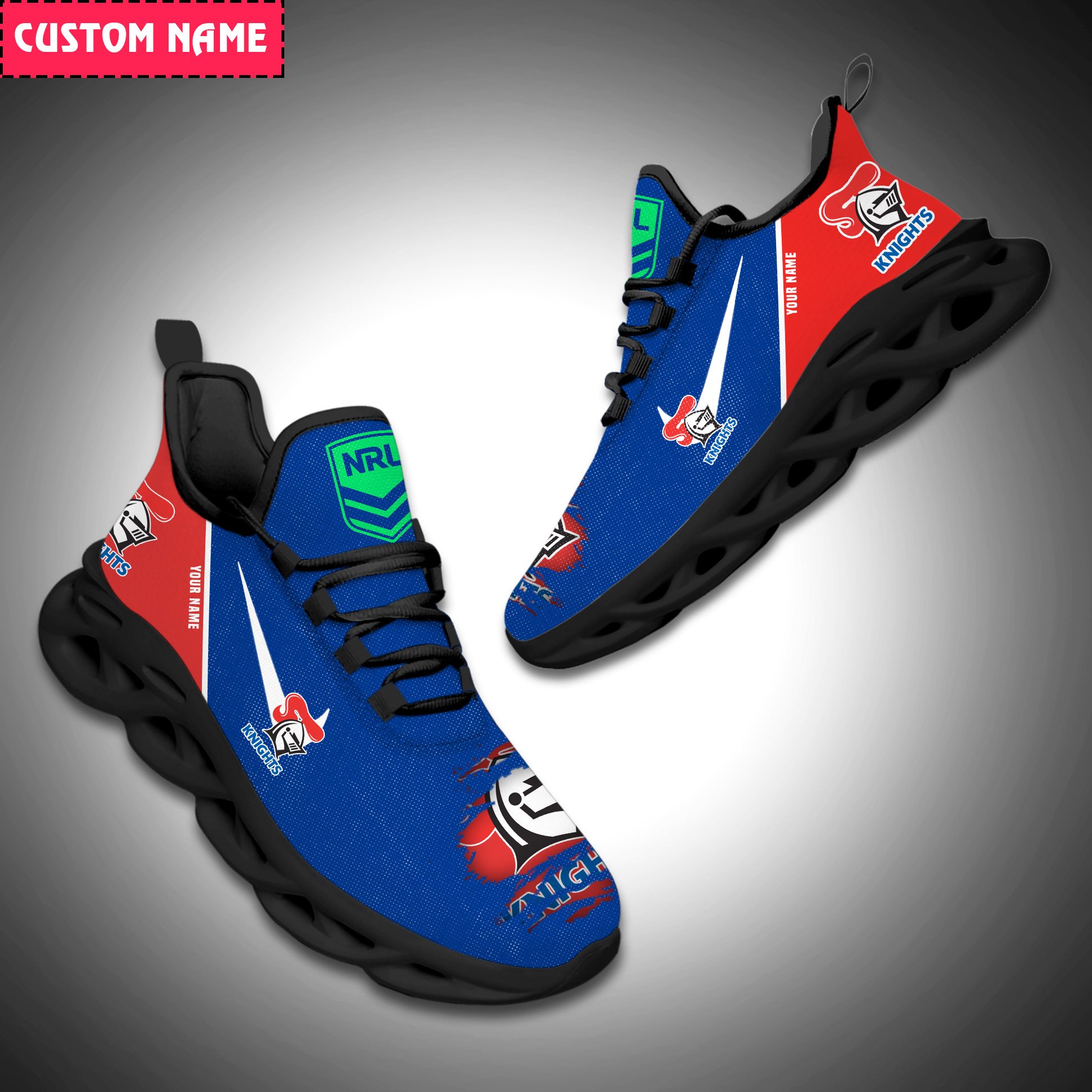Newcastle Knights Personalized Max Soul Shoes NQ2 - Famjoys Newcastle Knights Personalized Max Soul Shoes NQ2 - Famjoys