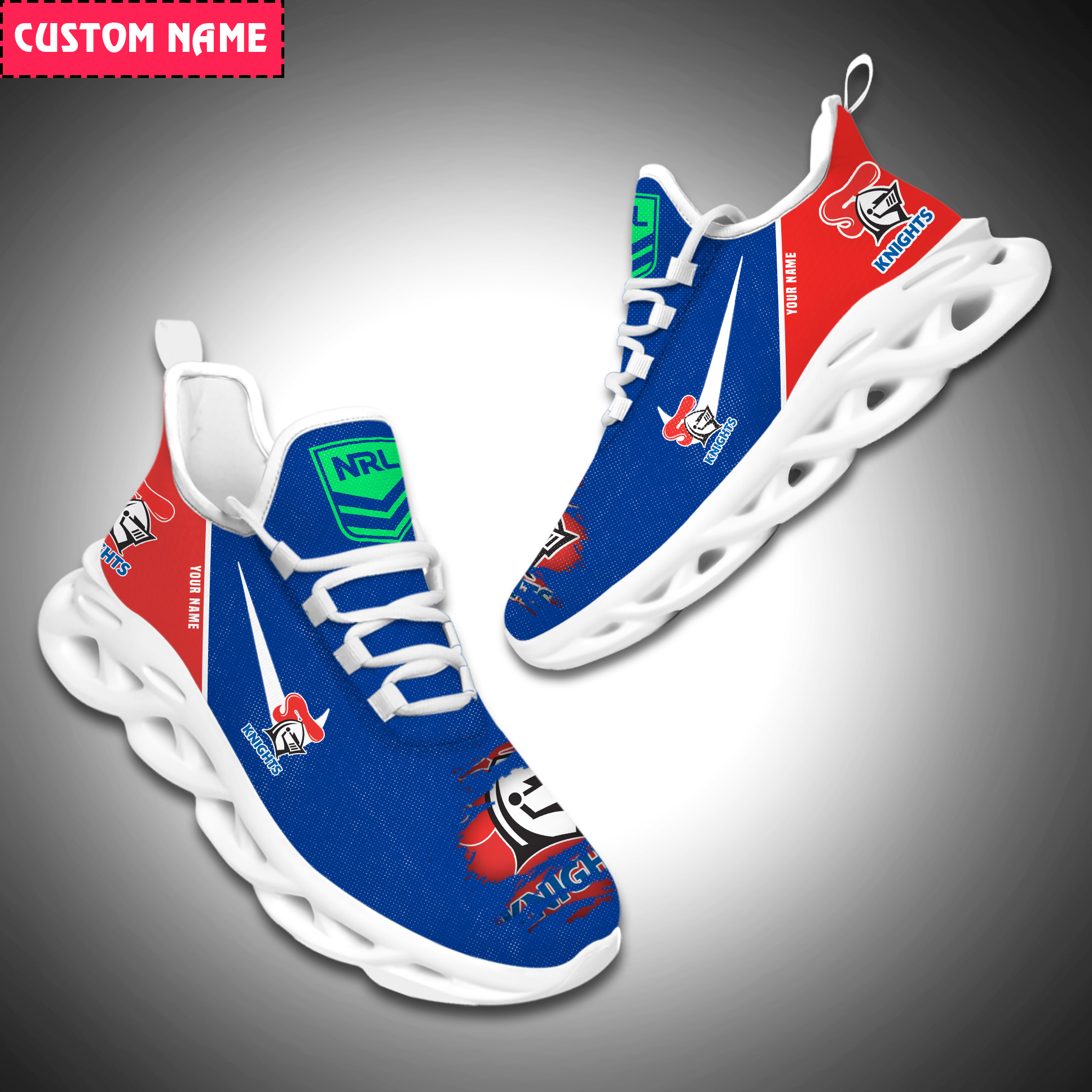 Newcastle Knights Personalized Max Soul Shoes NQ2 - Famjoys Newcastle Knights Personalized Max Soul Shoes NQ2 - Famjoys