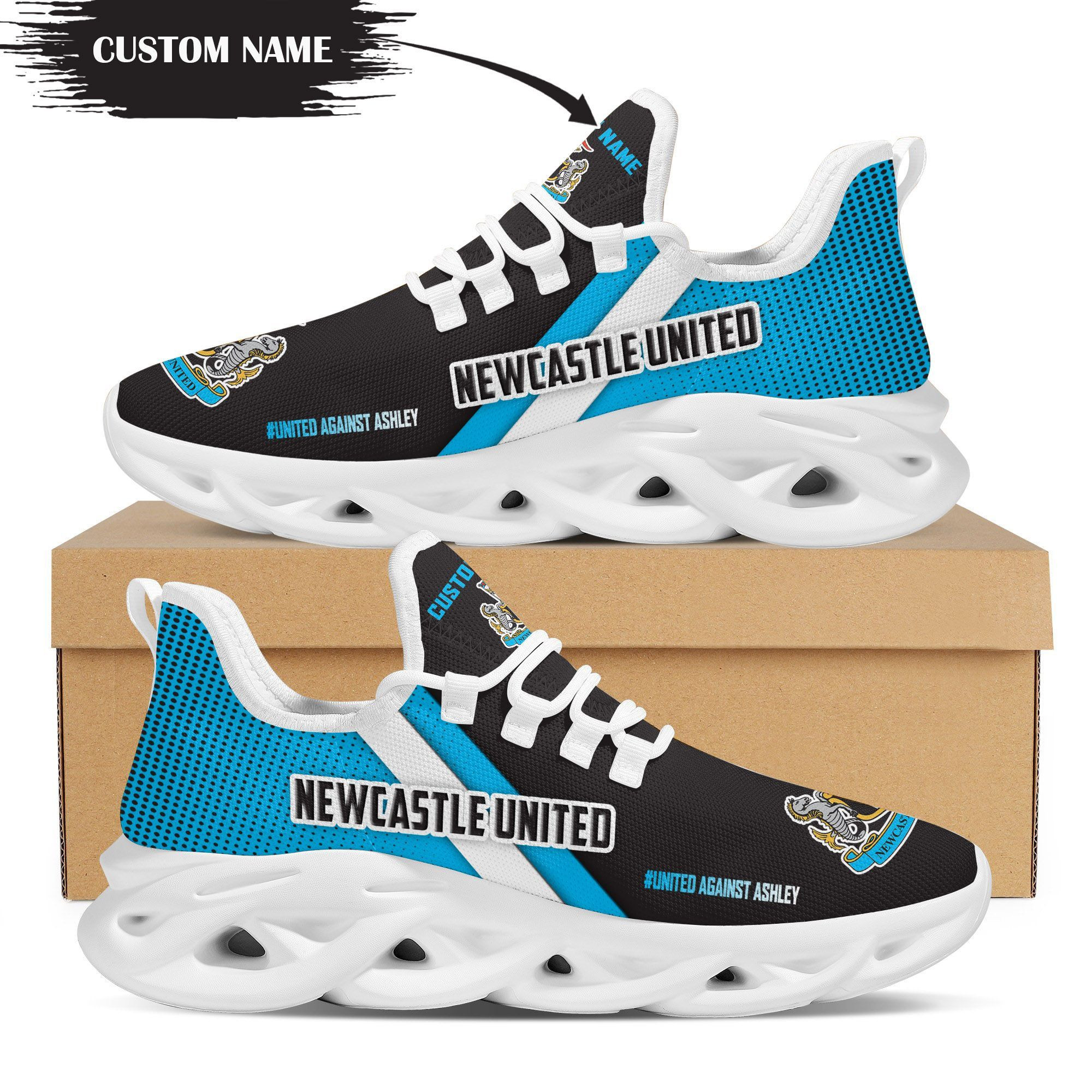 Newcastle United Custom Personalized Max Soul Sneakers Shoes NHA - Famjoys Newcastle United Custom Personalized Max Soul Sneakers Shoes NHA - Famjoys