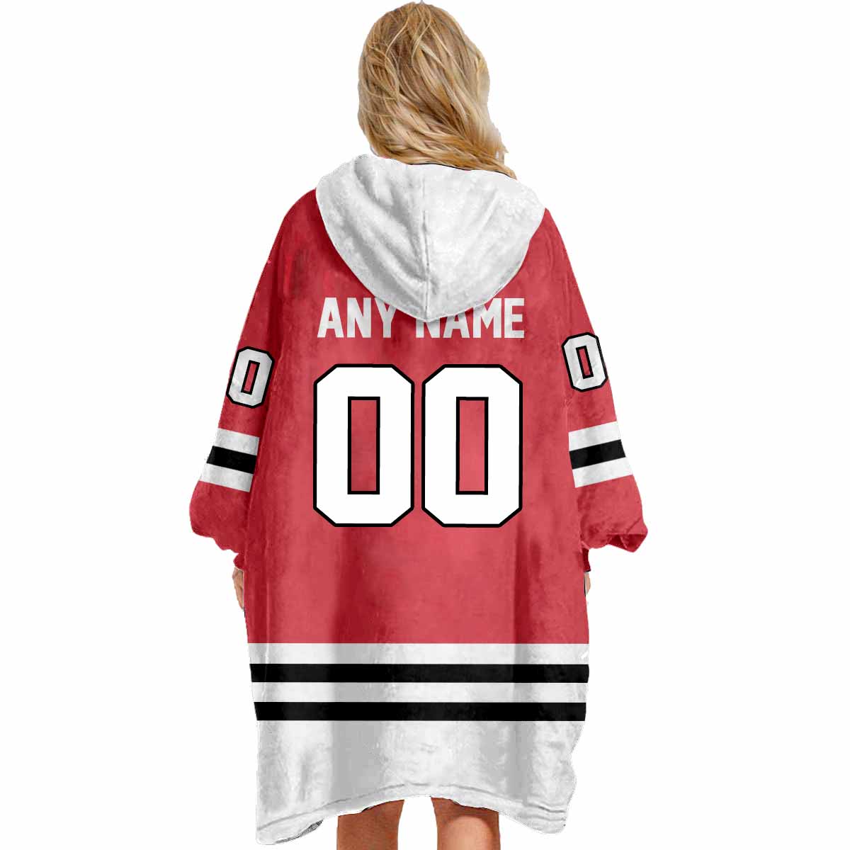 NHL Chicago Blackhawks Personalized Blanket Hoodie Hoodie Snuggie Hoodies For All Family - Famjoys NHL Chicago Blackhawks Personalized Blanket Hoodie Hoodie Snuggie Hoodies For All Family - Famjoys