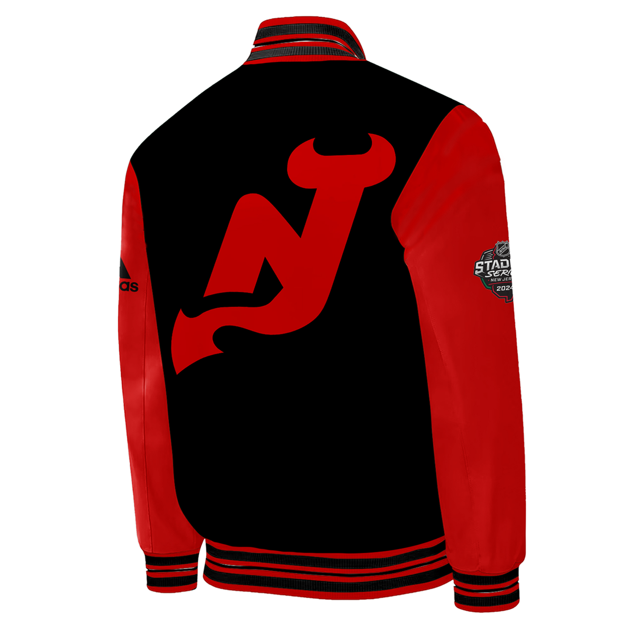 NHL New Jersey Devils Collection Bomber Jacket - Famjoys NHL New Jersey Devils Collection Bomber Jacket - Famjoys