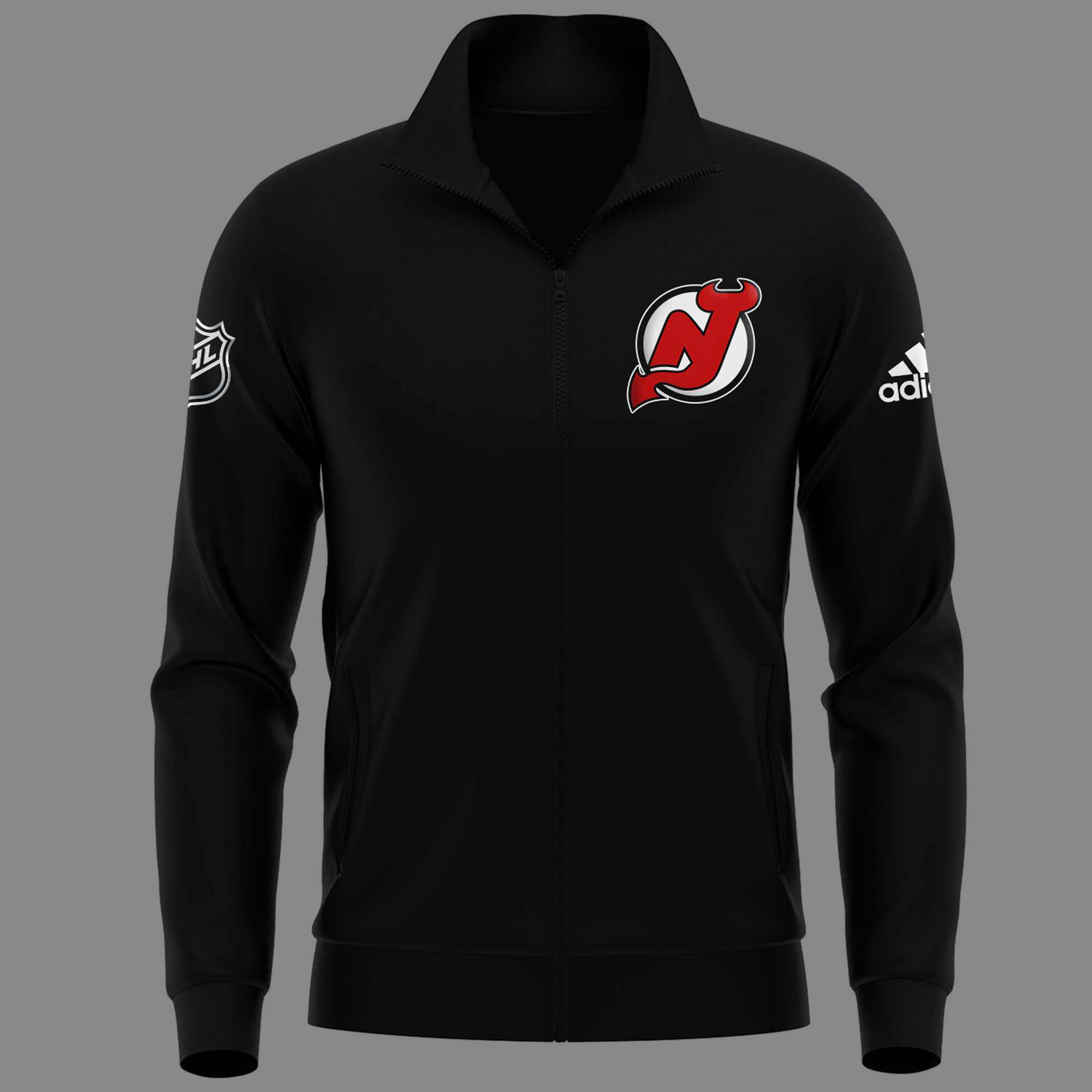 NHL New Jersey Devils Collection Bomber Jacket - Famjoys NHL New Jersey Devils Collection Bomber Jacket - Famjoys