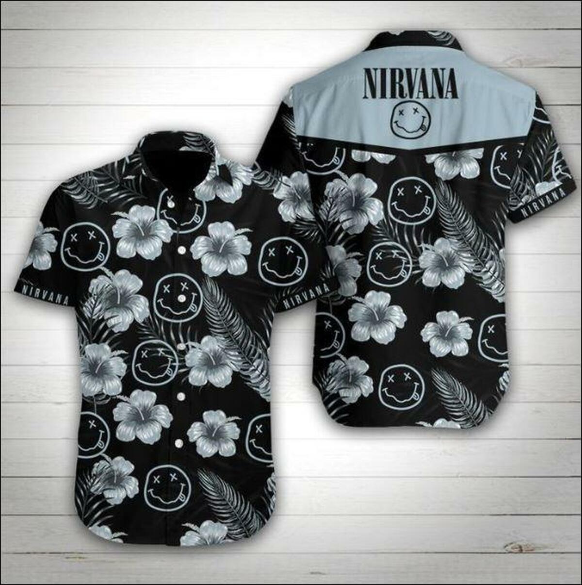 Nirvana Hawaii Hawaiian Shirt - Famjoys Nirvana Hawaii Hawaiian Shirt - Famjoys