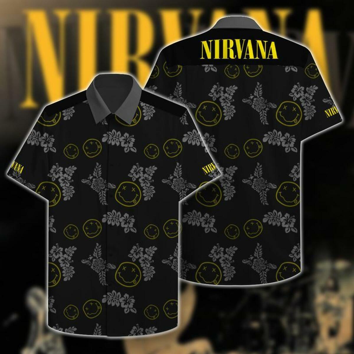 Nirvana Hawaii Hawaiian Shirt - Famjoys Nirvana Hawaii Hawaiian Shirt - Famjoys