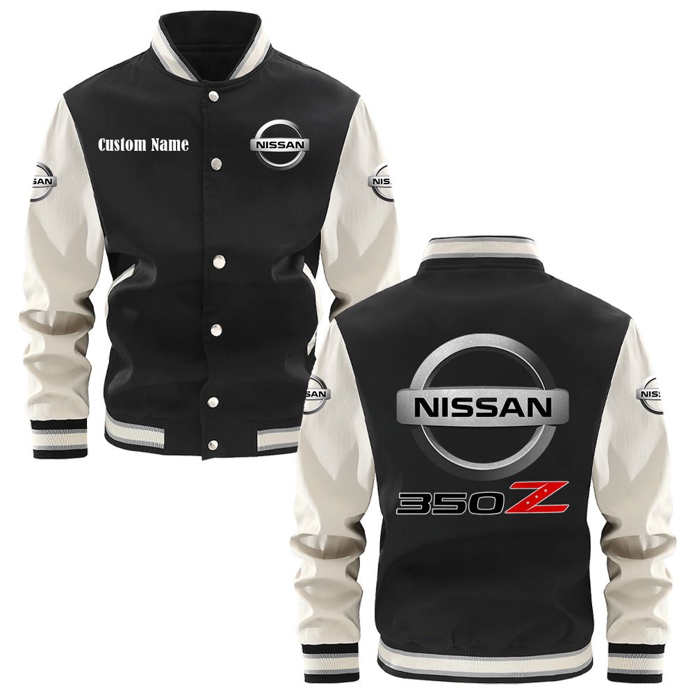 Nissan 350z Varsity Jacket, Baseball jacket, Letterman Jacket Customize Name, Multicolor - Famjoys Nissan 350z Varsity Jacket, Baseball jacket, Letterman Jacket Customize Name, Multicolor - Famjoys