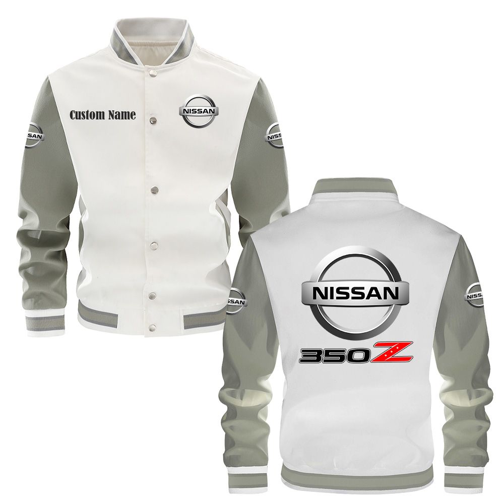 Nissan 350z Varsity Jacket, Baseball jacket, Letterman Jacket Customize Name, Multicolor - Famjoys Nissan 350z Varsity Jacket, Baseball jacket, Letterman Jacket Customize Name, Multicolor - Famjoys