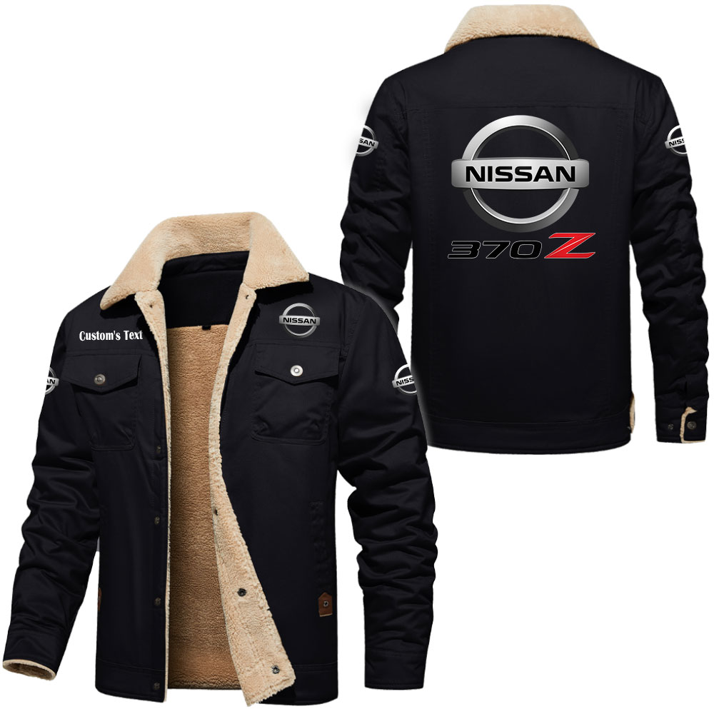 Nissan 370z Cargo Fleece Lined Cotton Jacket Multicolor, vintage style, customize name 