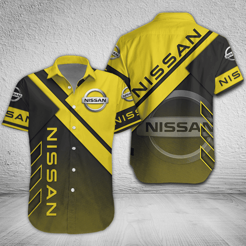 Nissan Button Shirt Custom Name, Multicolor - Famjoys Nissan Button Shirt Custom Name, Multicolor - Famjoys