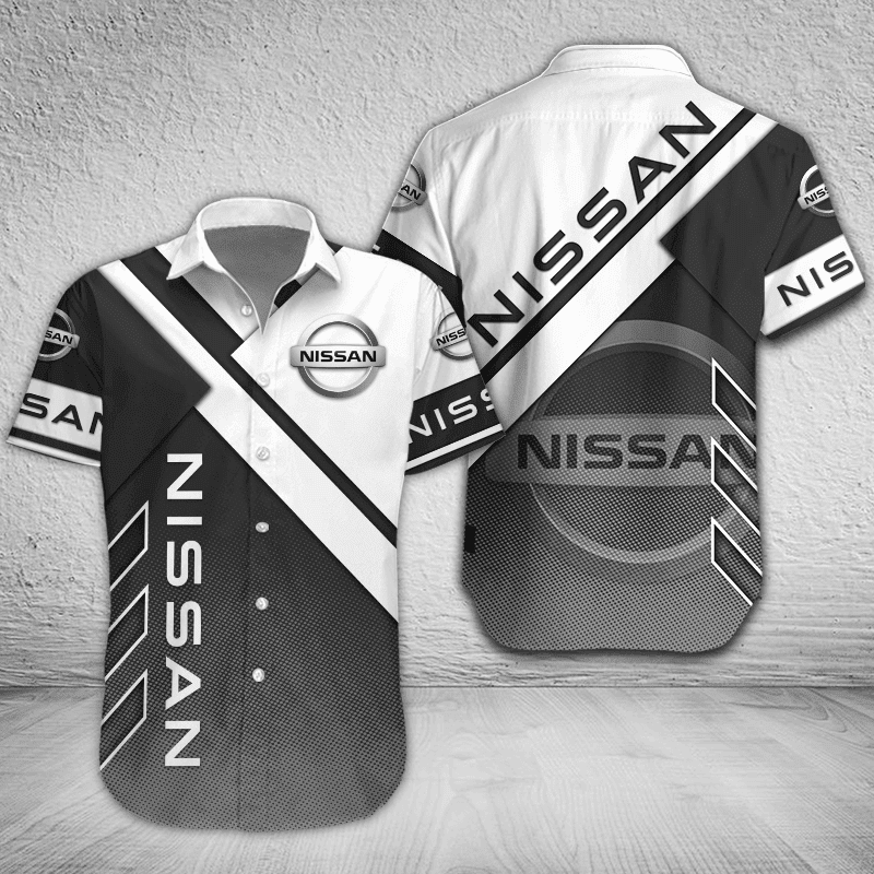 Nissan Button Shirt Custom Name, Multicolor - Famjoys Nissan Button Shirt Custom Name, Multicolor - Famjoys