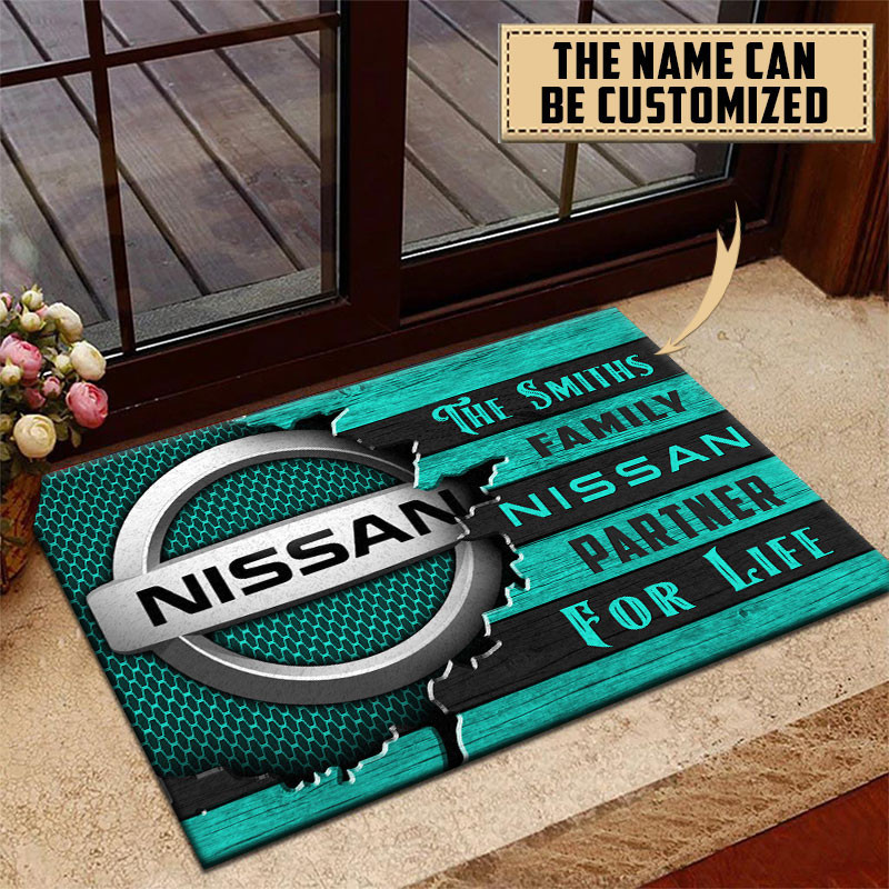 Nissan Doormat Custom Name, Multicolor - Famjoys Nissan Doormat Custom Name, Multicolor - Famjoys