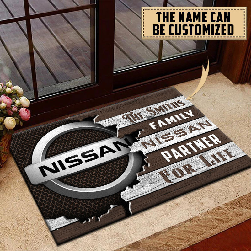 Nissan Doormat Custom Name, Multicolor - Famjoys Nissan Doormat Custom Name, Multicolor - Famjoys