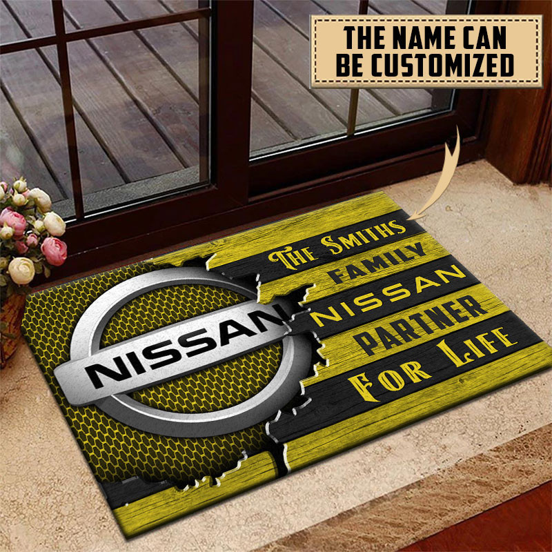 Nissan Doormat Custom Name, Multicolor - Famjoys Nissan Doormat Custom Name, Multicolor - Famjoys