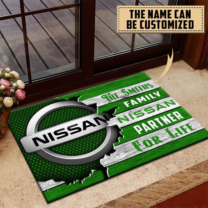 Nissan Doormat Custom Name, Multicolor - Famjoys Nissan Doormat Custom Name, Multicolor - Famjoys