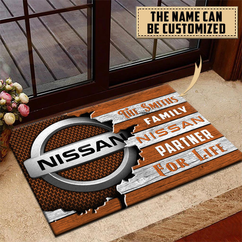 Nissan Doormat Custom Name, Multicolor - Famjoys Nissan Doormat Custom Name, Multicolor - Famjoys