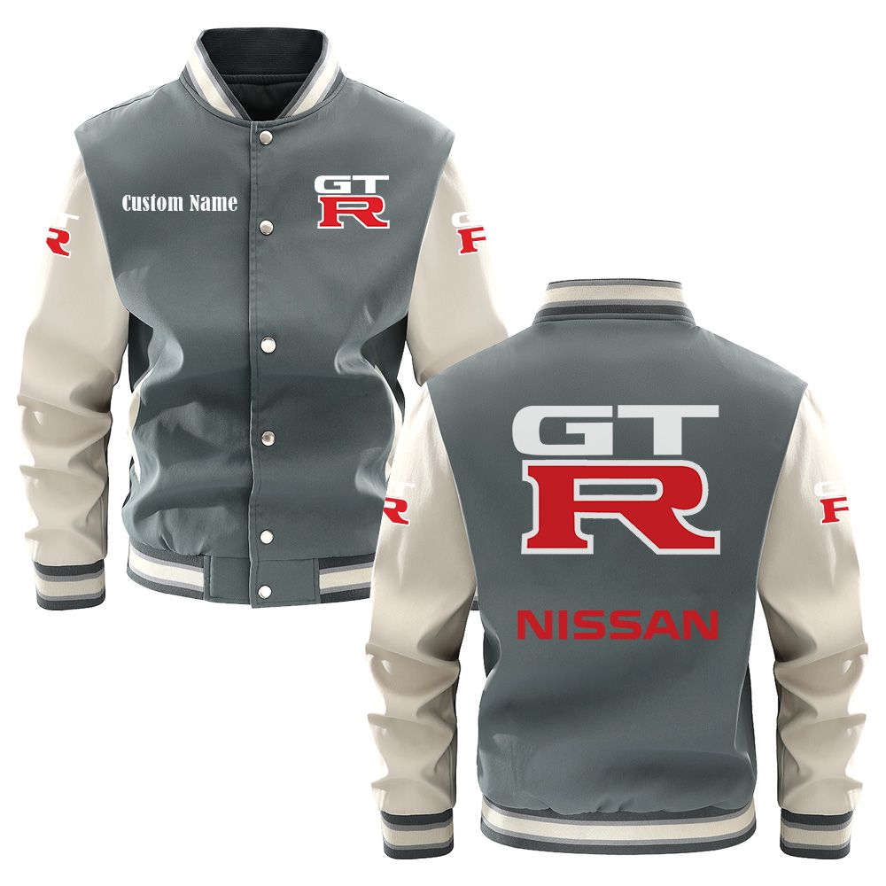 Nissan gtr Varsity Jacket, Baseball jacket, Letterman Jacket Customize Name, Multicolor - Famjoys Nissan gtr Varsity Jacket, Baseball jacket, Letterman Jacket Customize Name, Multicolor - Famjoys