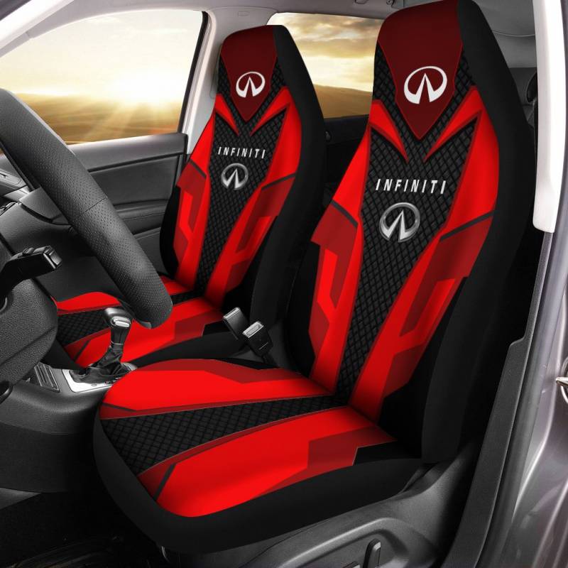 Nissan Infiniti LPH Car Seat Cover (Set of 2) Ver 2 (Red)