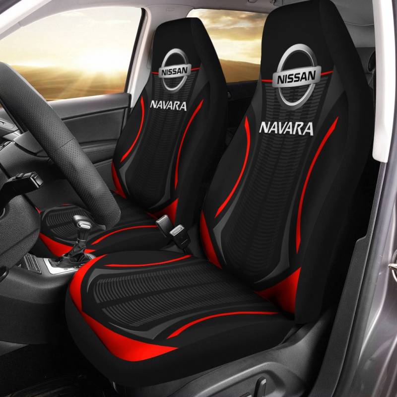 Nissan Navara TDV Car Seat Cover (Set of 2) Ver 1 (Red)