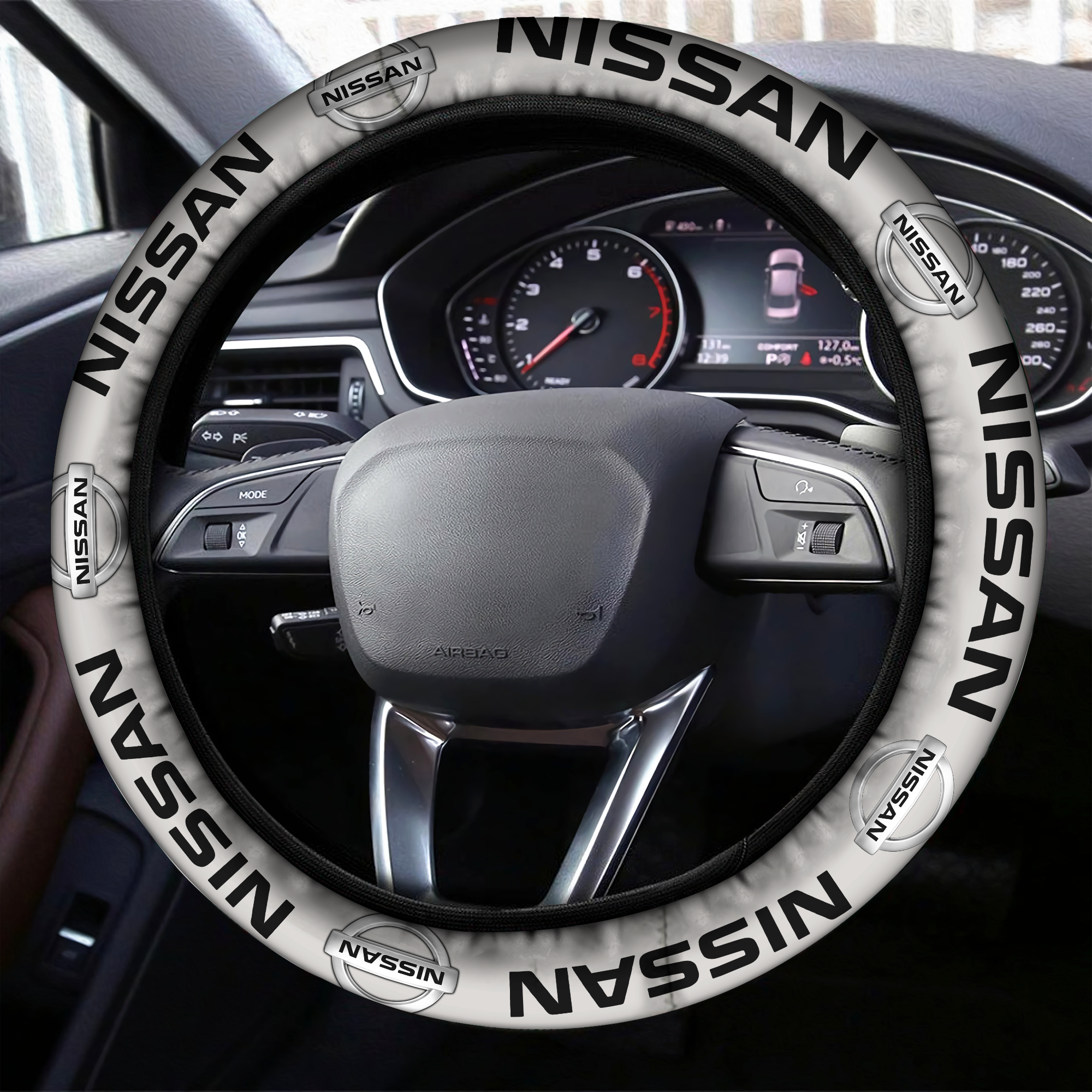 Nissan Steering Wheel Cover Grey