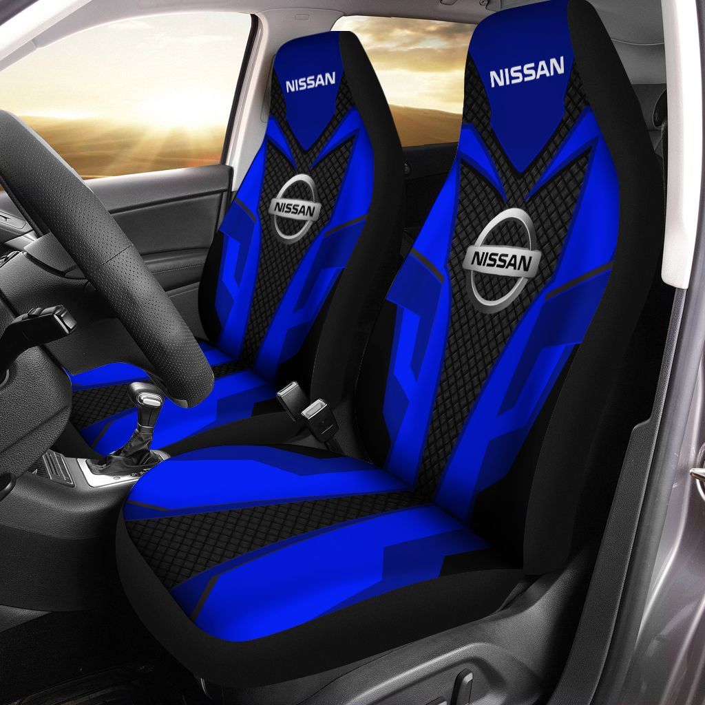 Nissan Ttt-Ha Car Seat Cover (Set Of 2) Ver 2 (Blue)