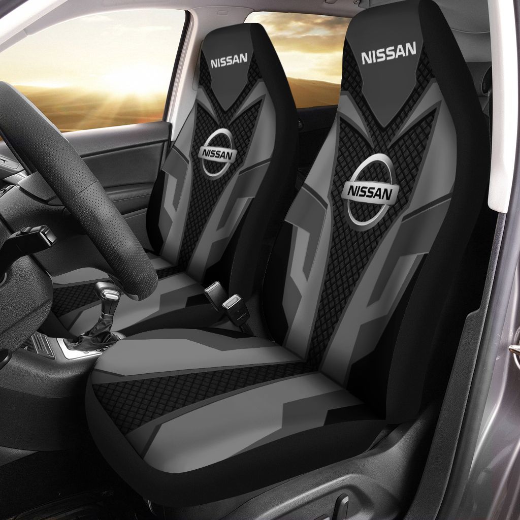 Nissan Ttt-Ha Car Seat Cover (Set Of 2) Ver 2 (Grey)