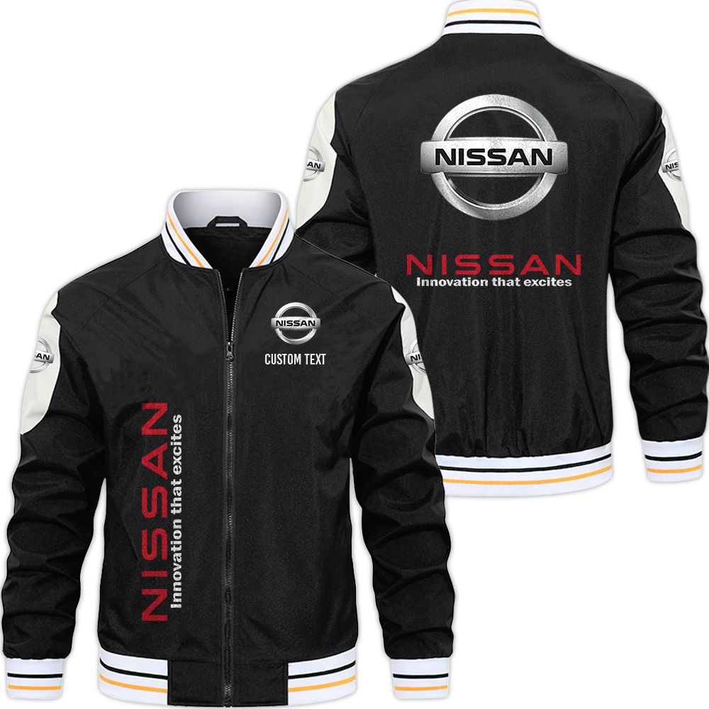 Nissan Varsity Jacket, Zipper Jackets Customize Name - Famjoys Nissan Varsity Jacket, Zipper Jackets Customize Name - Famjoys
