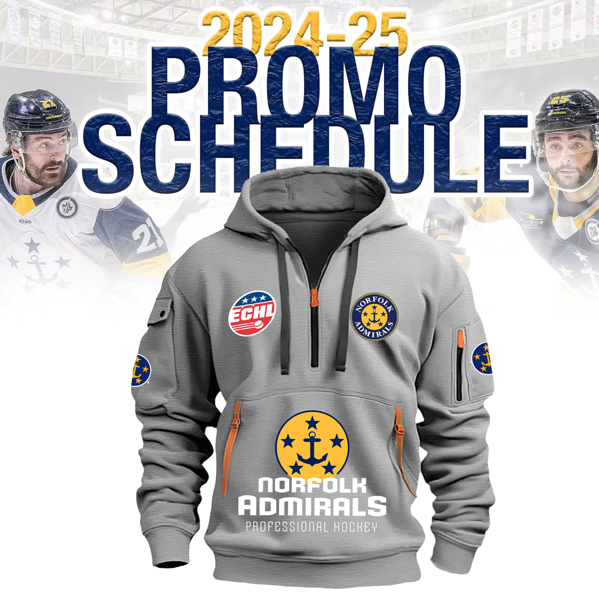 Norfolk Admirals New Hoodie - Famjoys Norfolk Admirals New Hoodie - Famjoys
