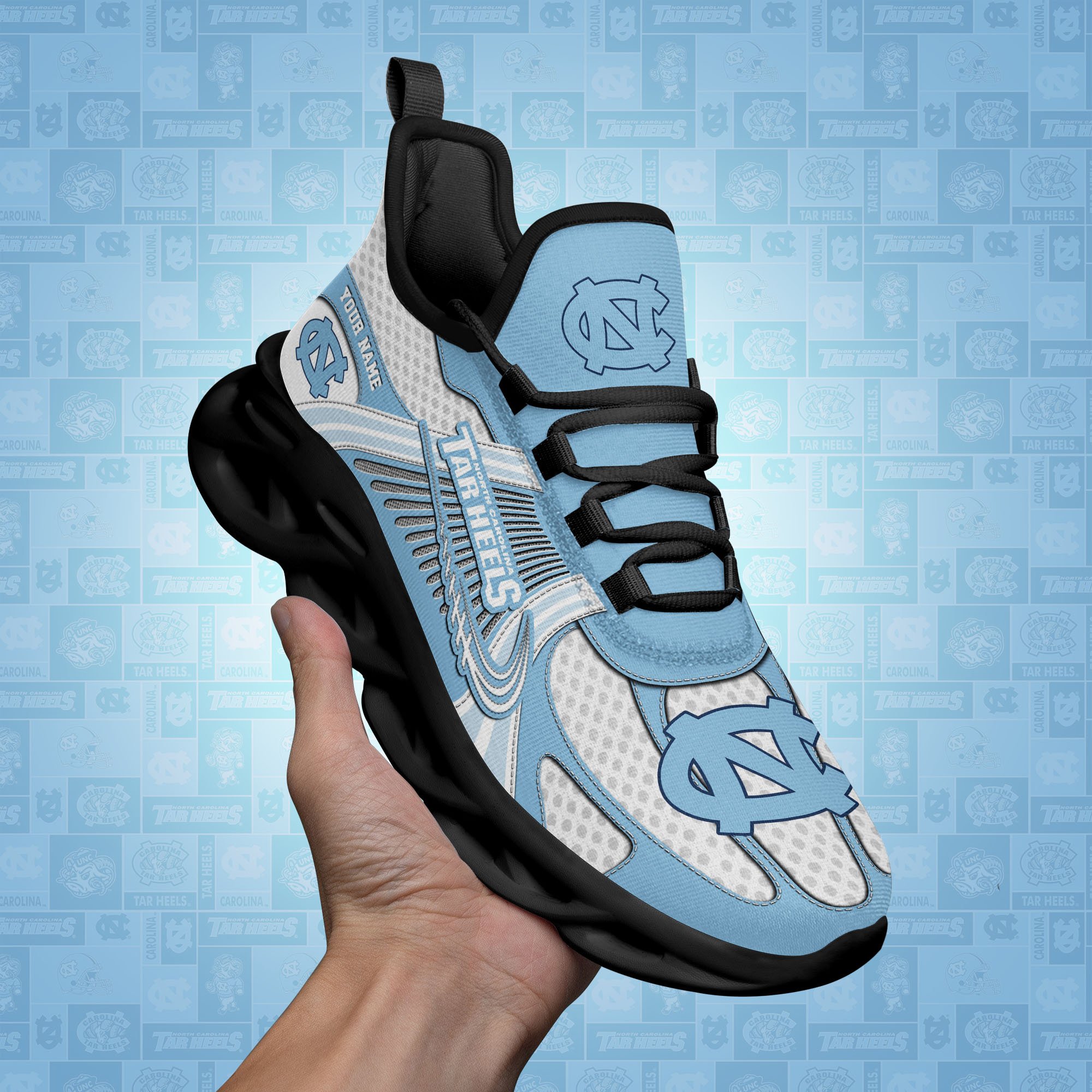 North Carolina Tar Heels Clunky Sneakers Custom Your Name, Sport Sneakers ETRG-62343 - Famjoys North Carolina Tar Heels Clunky Sneakers Custom Your Name, Sport Sneakers ETRG-62343 - Famjoys