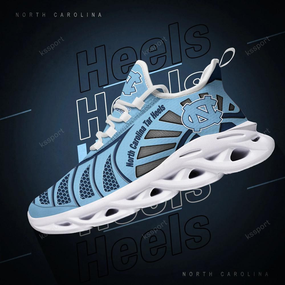 North Carolina Tar Heels Max Soul Clunky, Black And White Running Shoes - Famjoys North Carolina Tar Heels Max Soul Clunky, Black And White Running Shoes - Famjoys