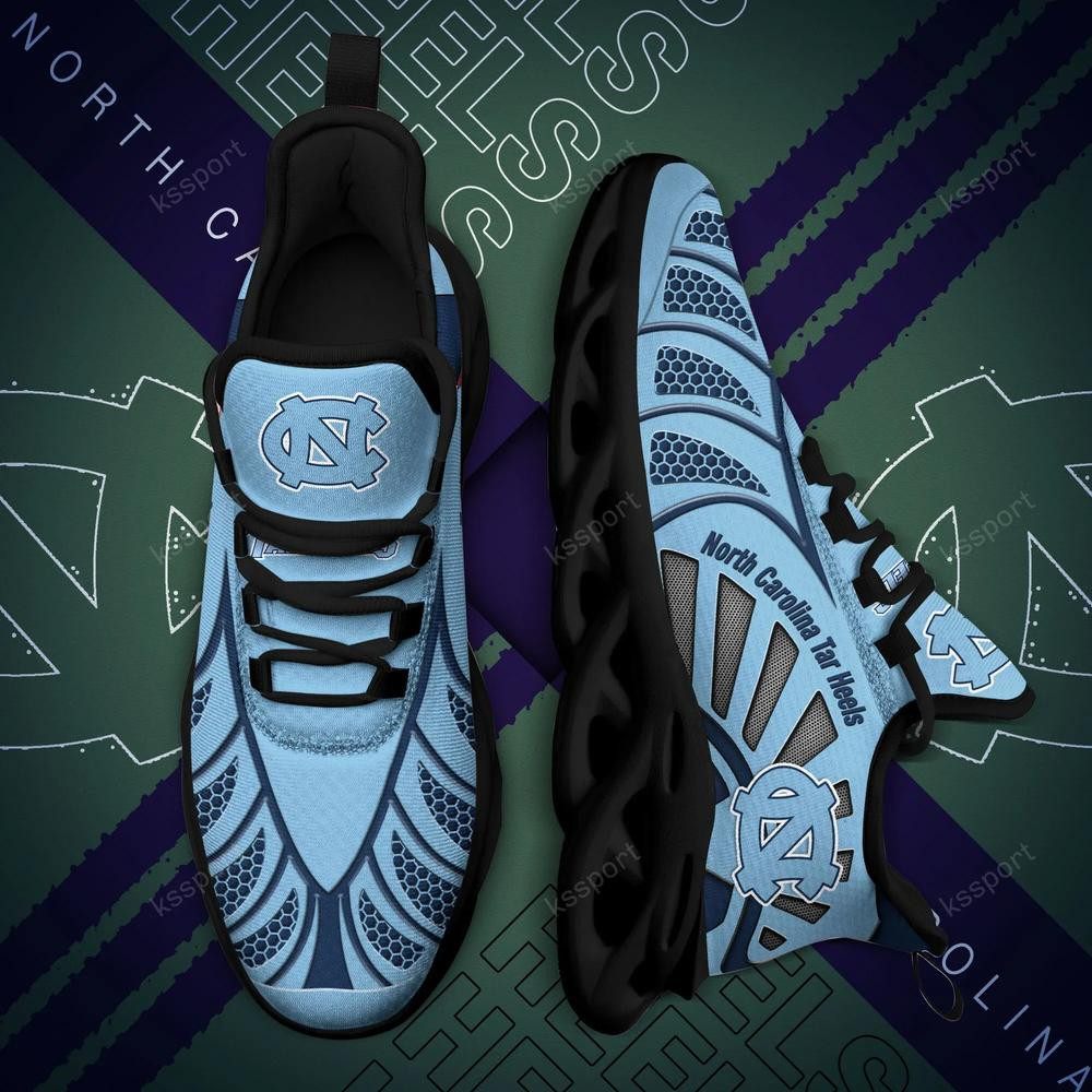 North Carolina Tar Heels Max Soul Clunky, Black And White Running Shoes - Famjoys North Carolina Tar Heels Max Soul Clunky, Black And White Running Shoes - Famjoys