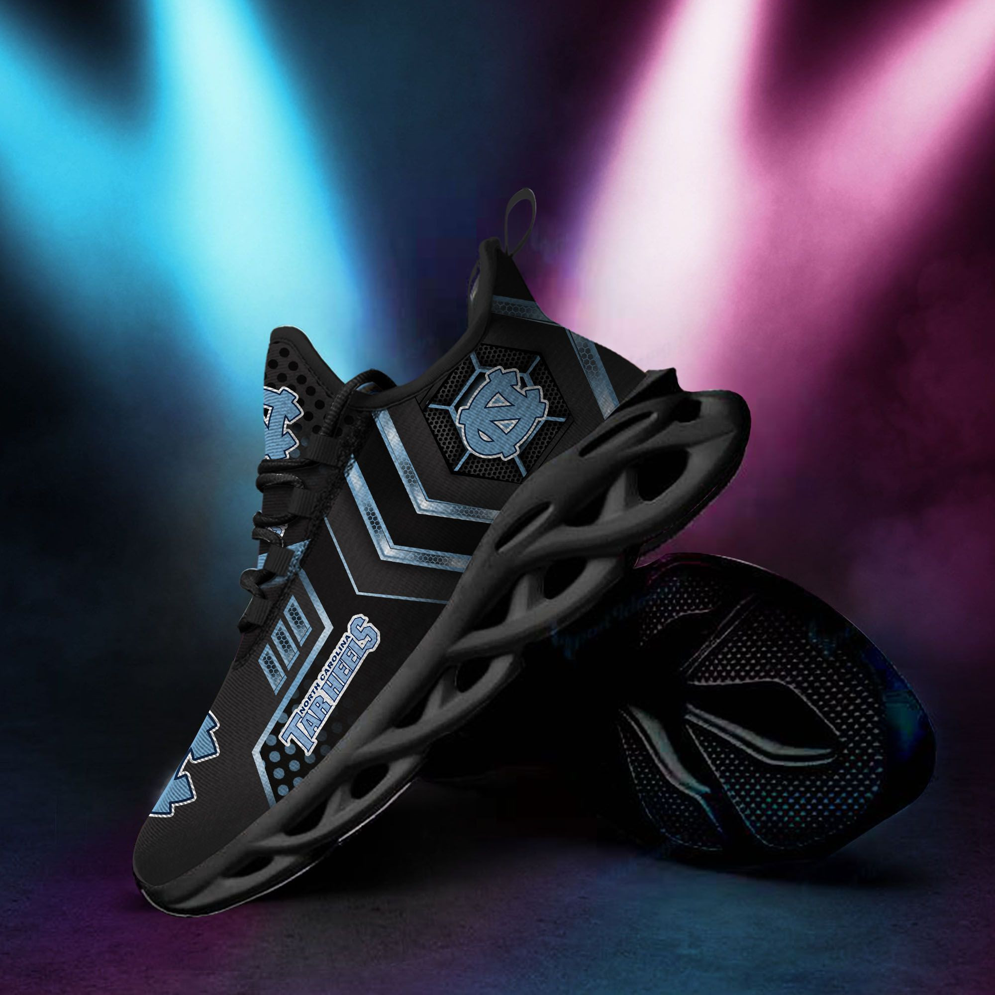 North Carolina Tar Heels Max Soul Sneakers Shoes - Famjoys North Carolina Tar Heels Max Soul Sneakers Shoes - Famjoys