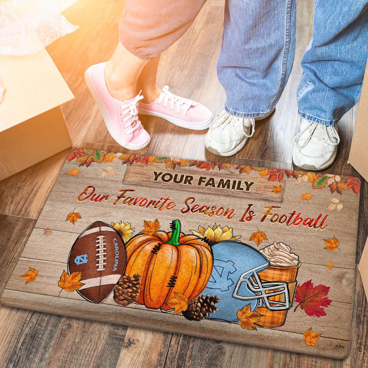 North Carolina Tar Heels Our Favorite Season is Football Doormat - Famjoys North Carolina Tar Heels Our Favorite Season is Football Doormat - Famjoys