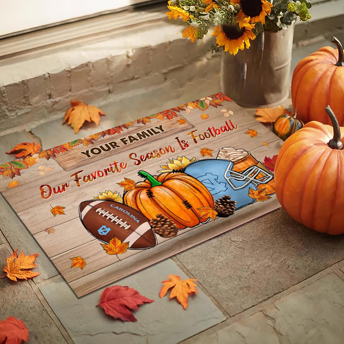 North Carolina Tar Heels Our Favorite Season is Football Doormat - Famjoys North Carolina Tar Heels Our Favorite Season is Football Doormat - Famjoys