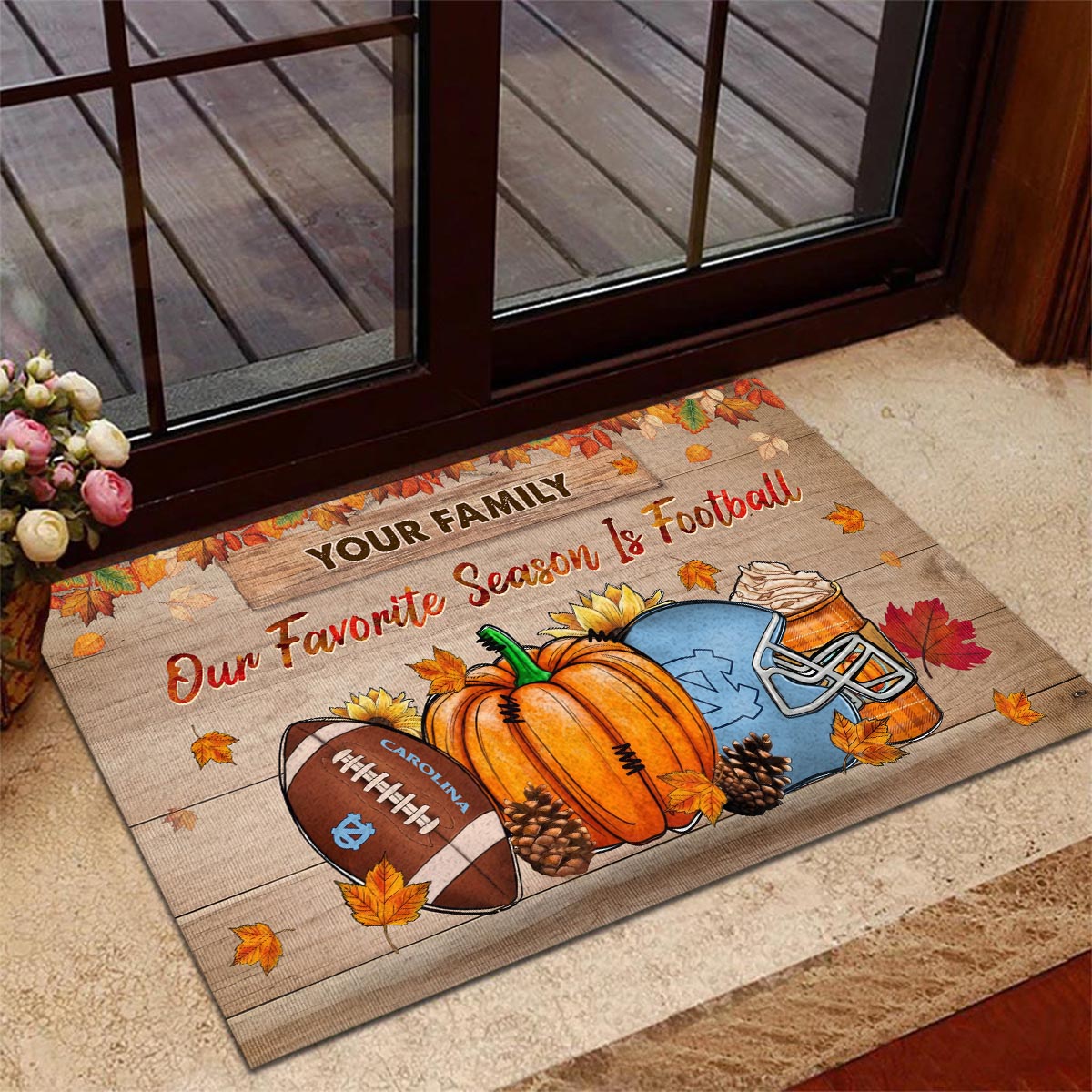North Carolina Tar Heels Our Favorite Season is Football Doormat - Famjoys North Carolina Tar Heels Our Favorite Season is Football Doormat - Famjoys